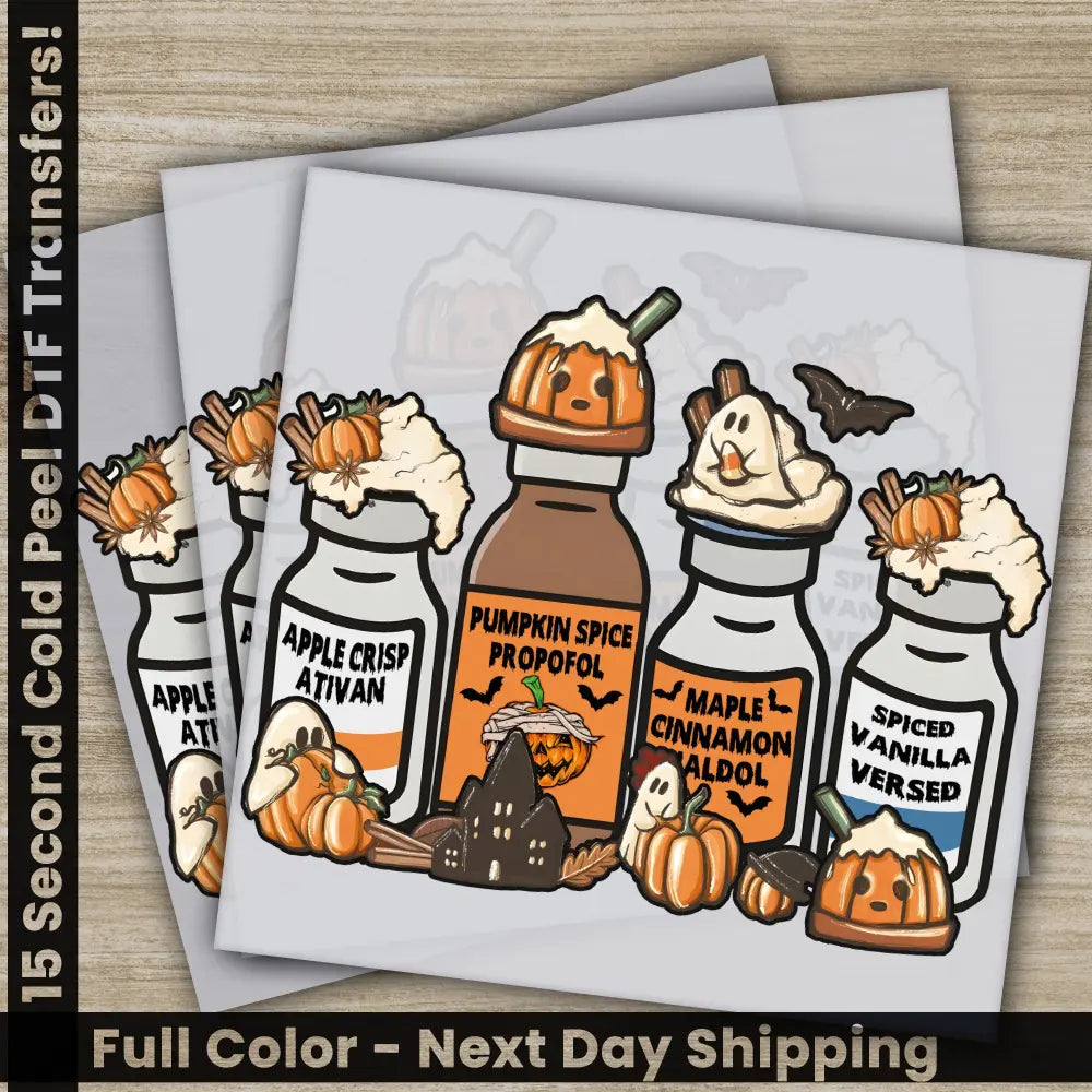 Halloween Transfers Ready to Press Personalized DTF Transfers For Family Gifts Heat Press DTF Transfers