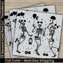 Load image into Gallery viewer, Halloween Transfers Skeleton Ready to Press Personalized DTF Transfers For Family Gifts Heat Press DTF Transfers
