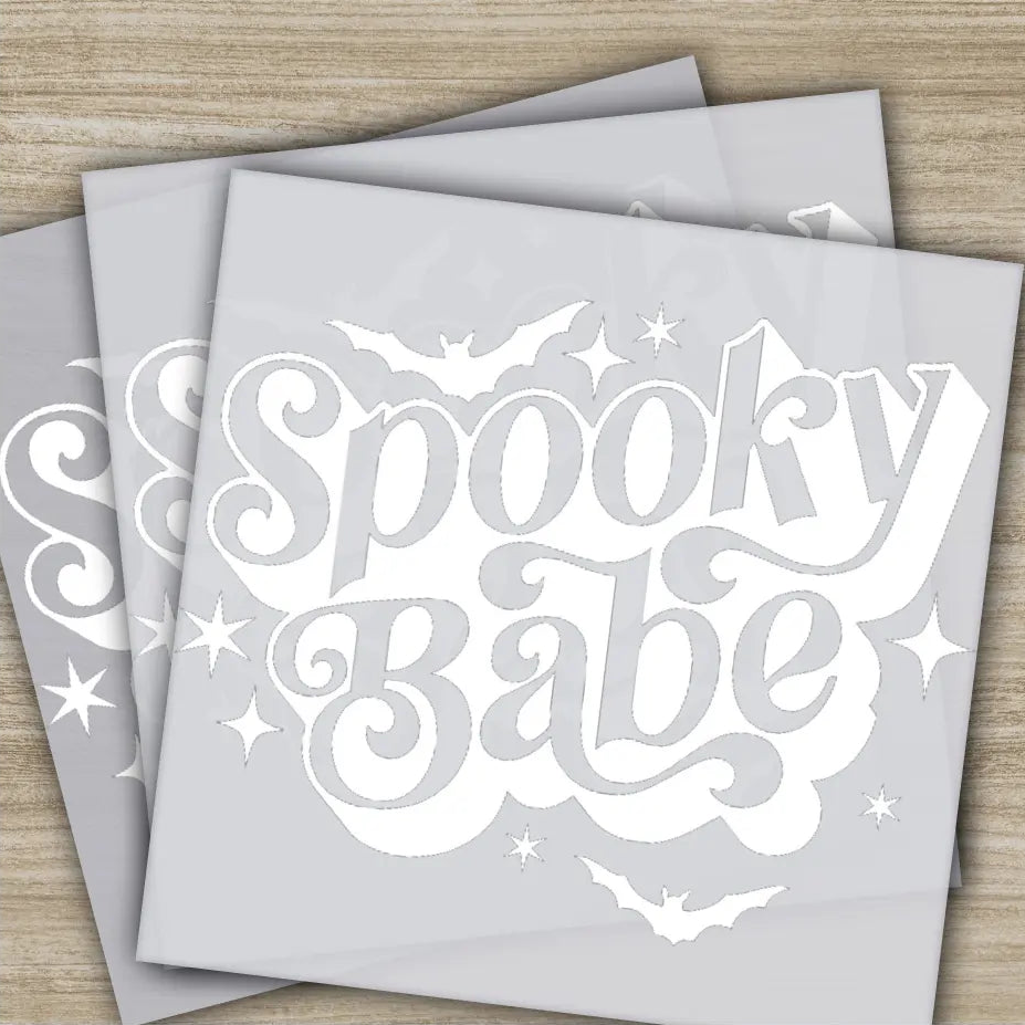 Halloween Transfers Spooky Babe Ready to Press Personalized DTF Transfers For Family Gifts Heat Press DTF Transfers