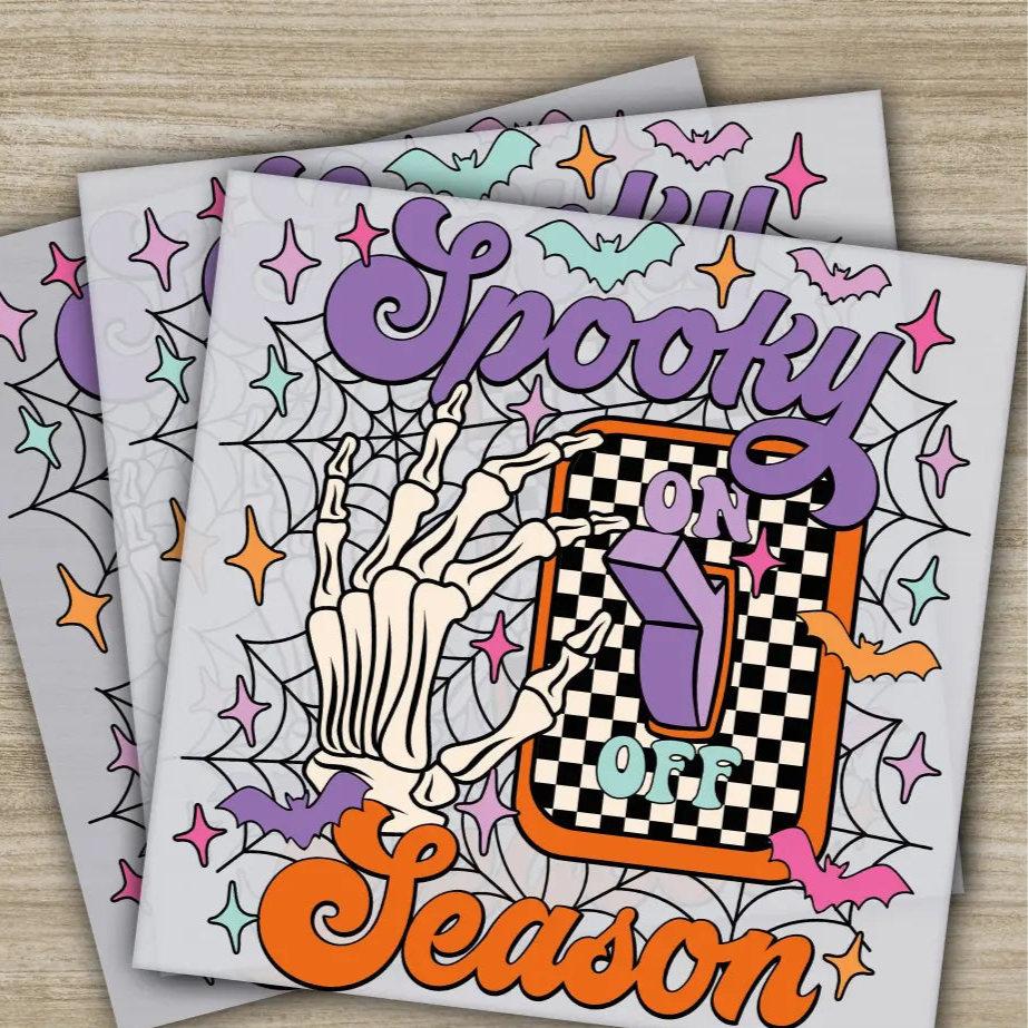 Halloween Transfers Spooky Season Ready to Press Personalized DTF Transfers For Family Gifts Heat Press DTF Transfers