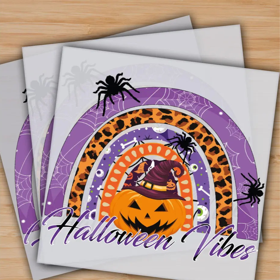 Halloween Vibes Spooky Season Ready to Press Personalized Gifts Sublimation DTF Prints Trendy DTF Prints Ready