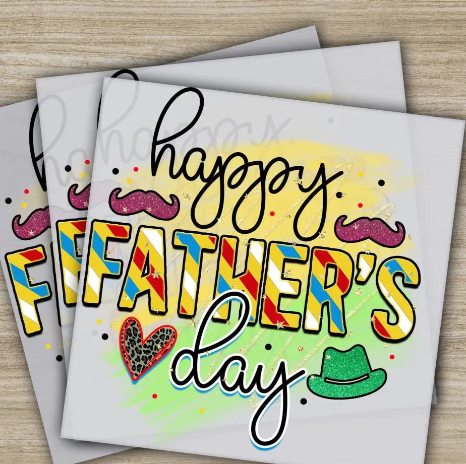 Happy Fathers Day Transfers Ready to Press Personalized DTF Transfers Father’s Day Gifts Heat Press DTF Transfers