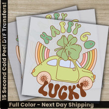 Load image into Gallery viewer, Happy Go Lucky St. Patrick’s Day Transfers Ready to Press Personalized DTF Transfers St. Patrick’s Gifts Heat Press
