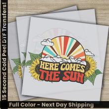 Load image into Gallery viewer, He Comes The Sun Colorful Ready to Press Personalized DTF Transfers Heat Press DTF Transfer
