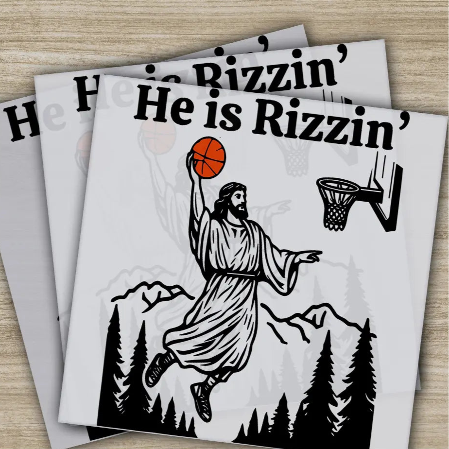 He Is Rizzin’ Funny Easter Day Ready to Press Personalized DTF Transfers Heat Press DTF Transfer