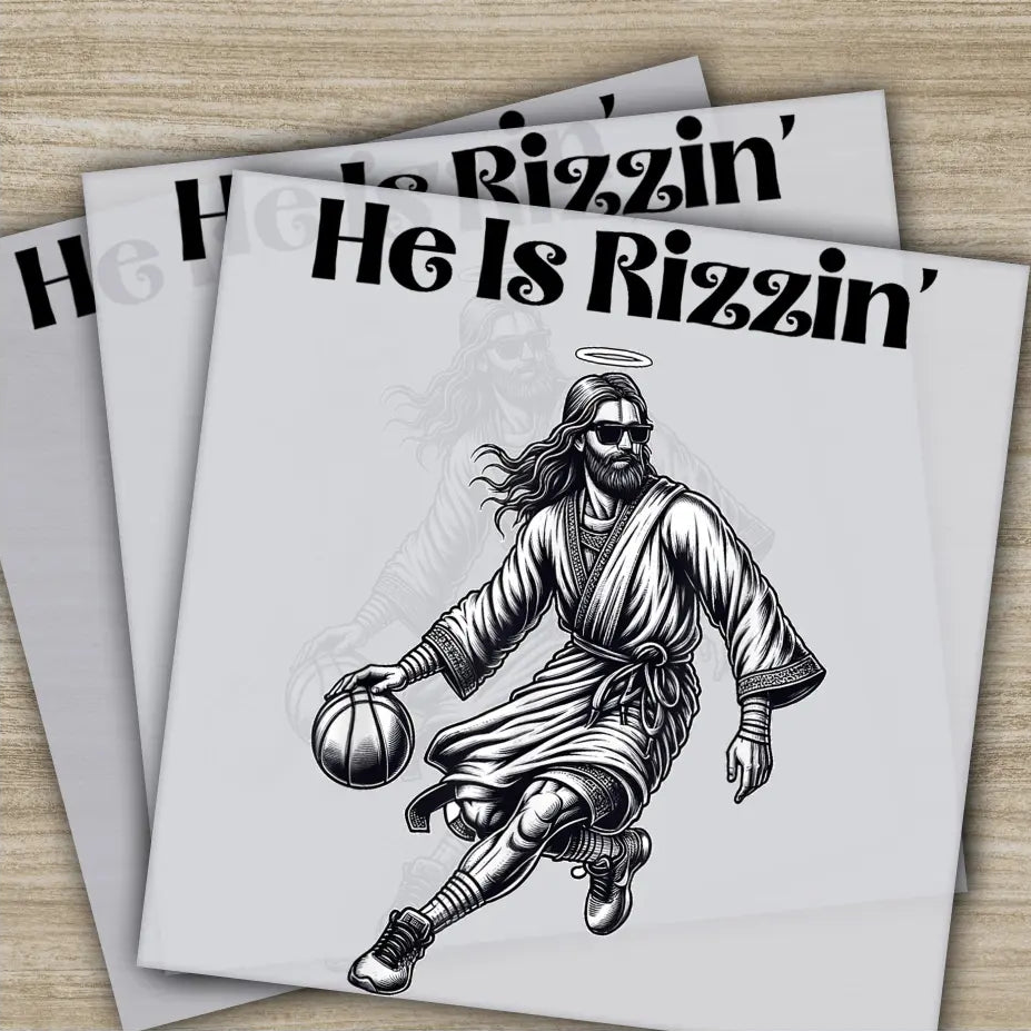 He Is Rizzin’ Funny Easter Day Ready to Press Personalized DTF Transfers Heat Press DTF Transfer
