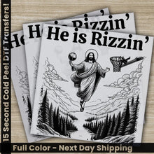 Load image into Gallery viewer, He Is Rizzin’ Funny Easter Day Ready to Press Personalized DTF Transfers Heat Press DTF Transfer
