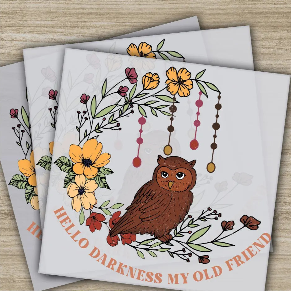 Hello Darkness My Old Friend Ready to Press Personalized DTF Transfers Heat Press DTF Transfer