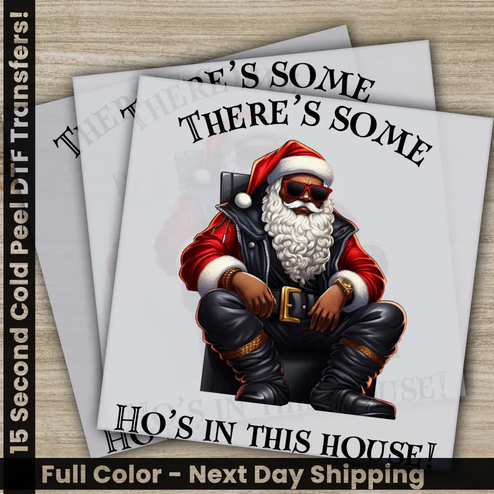 Ho Ho Ho’s Christmas DTF Transfers Ready to Press Personalized Gifts Direct to Film Sublimation Screen Prints Fast
