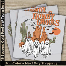 Load image into Gallery viewer, Howdy Ghouls Halloween Transfers Ready to Press Personalized DTF Transfers For Family Gifts Heat Press DTF Transfers
