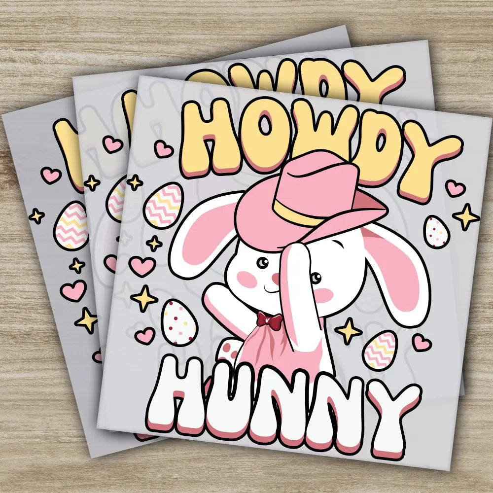 Howdy Hunny Easter Ready to Press Personalized DTF Transfers Heat Press DTF Transfer
