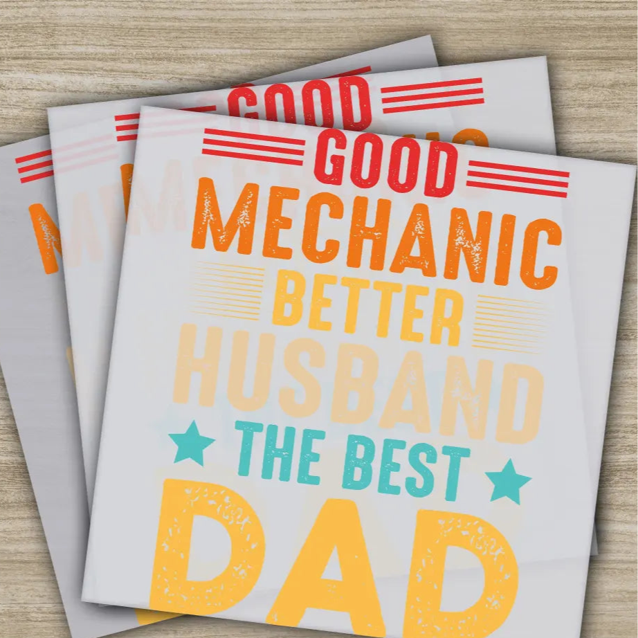 Husband the Best Dad Fathers Day Transfers Ready to Press Personalized DTF Transfers Father’s Day Gifts Heat Press DTF