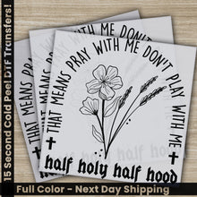 Load image into Gallery viewer, a set of three religious coloring pages with flowers
