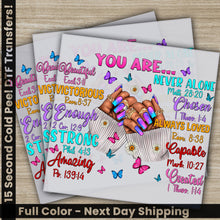 Load image into Gallery viewer, a set of three greeting cards with colorful lettering
