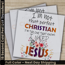 Load image into Gallery viewer, two greeting cards with the words i am not that perfect christian i&#39;m the
