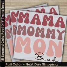 Load image into Gallery viewer, a set of three stickers with the words mama&#39;s mommy on them
