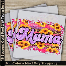 Load image into Gallery viewer, two greeting cards with the word mama surrounded by sunflowers
