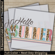 Load image into Gallery viewer, two greeting cards with the words hello summer on them
