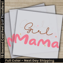 Load image into Gallery viewer, a card with the words girl mama printed on it
