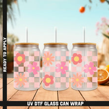 Load image into Gallery viewer, a set of three glasses with flowers on them
