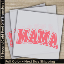 Load image into Gallery viewer, a close up of a piece of paper with the word mama on it
