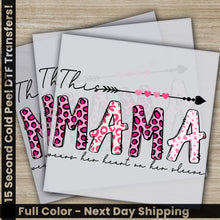 Load image into Gallery viewer, a pair of greeting cards with the word mama printed on them
