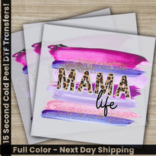 Load image into Gallery viewer, two greeting cards with the words mama life painted on them
