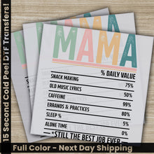 Load image into Gallery viewer, three sheets of paper with the words mama on them
