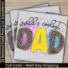 Load image into Gallery viewer, a pair of greeting cards with the word dad printed on them
