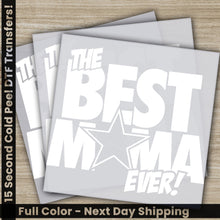 Load image into Gallery viewer, the best mama ever sticker on a wooden surface
