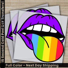 Load image into Gallery viewer, a picture of a rainbow tongue with a rainbow tongue sticking out of it
