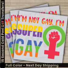 Load image into Gallery viewer, a pair of posters with the words, i&#39;m not gay, i &#39;
