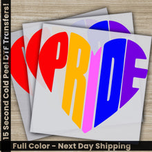 Load image into Gallery viewer, a pile of paper with the word pride printed on it
