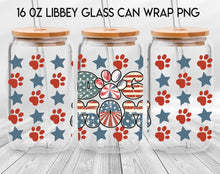 Load image into Gallery viewer, three glass jars with red, white, and blue designs
