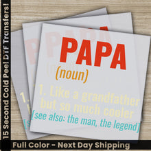 Load image into Gallery viewer, a stack of papers with the words papa on them
