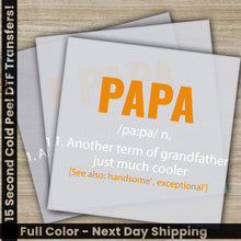 Load image into Gallery viewer, a stack of papers with the words papa on them
