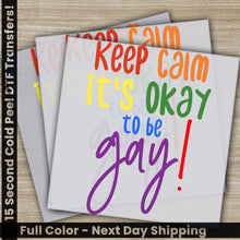 Load image into Gallery viewer, a set of three greeting cards with the words keep calm it&#39;s okay to
