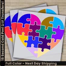 Load image into Gallery viewer, a picture of a heart made out of puzzle pieces
