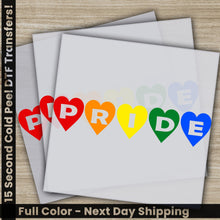 Load image into Gallery viewer, a card with the word pride painted on it
