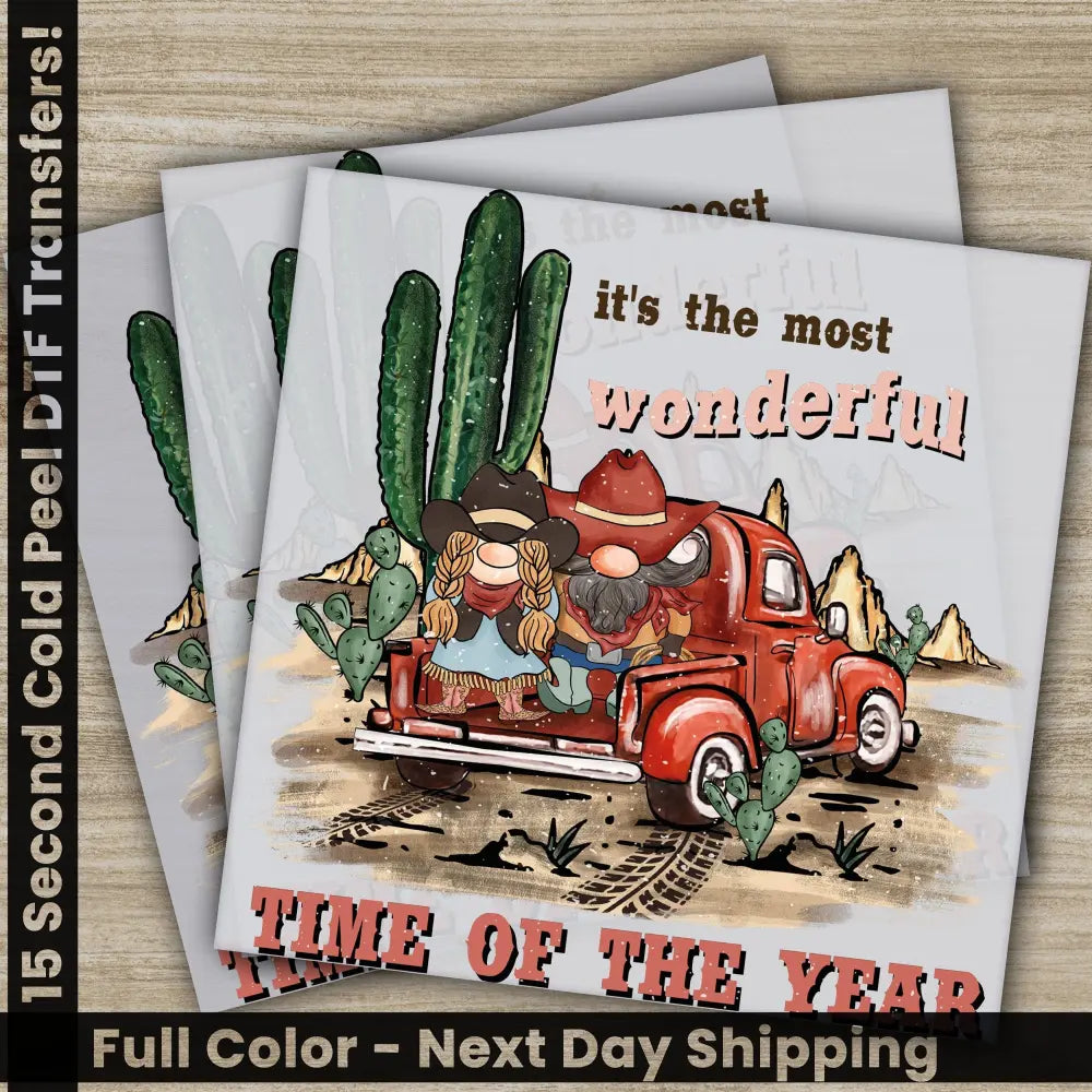 It’s The Most Wonderful Time Of The Year Christmas DTF Transfers Ready to Press Personalized Gift for Shirts High