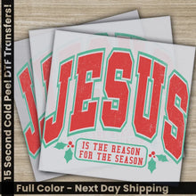 Load image into Gallery viewer, Jesus Christmas DTF Transfers Ready to Press Personalized Gifts Direct to Film Sublimation Screen Prints Fast Shipping
