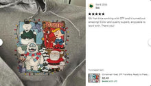 Load image into Gallery viewer, a t shirt with a picture of cartoon characters on it
