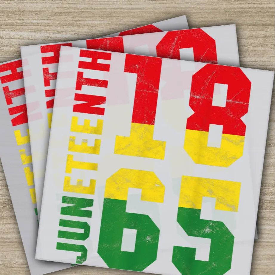 Juneteenth 1865 Dtf DIY Apparel Customization Celebration of Freedom Ready to Press Personalized DTF Transfers Heat