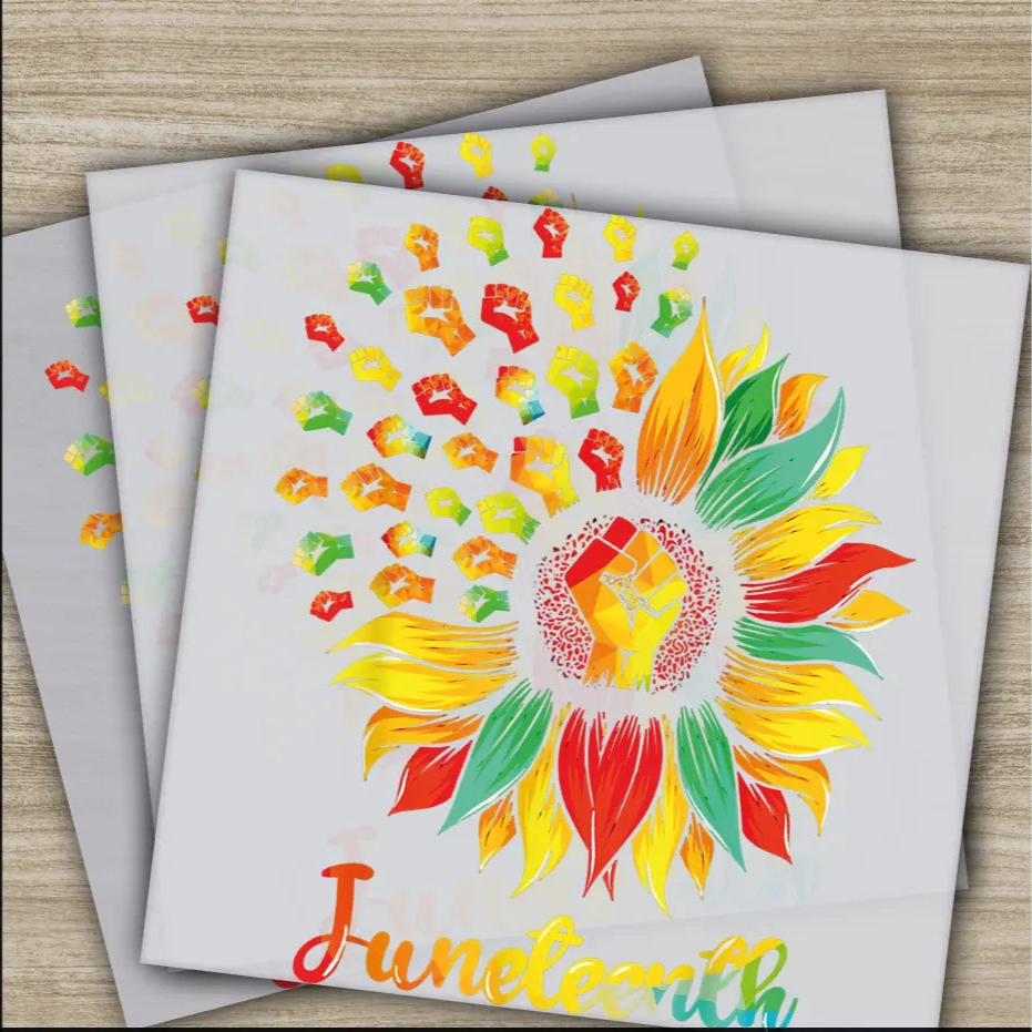 Juneteenth June 4 th Juneteenth 1865 Ready to Press,Personalized DTF Transfers Heat Press DTF Transfers
