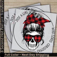 Load image into Gallery viewer, a pair of stickers with a skull wearing a bandana
