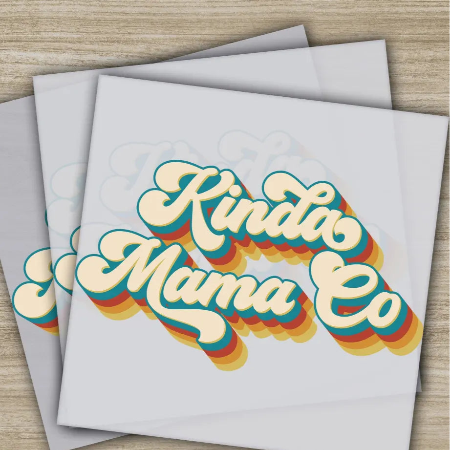 Kinda Mama Co Retro Mother’s Day Transfers Ready to Press Personalized DTF Transfers Mother’s Day Gifts Heat Press DTF