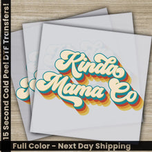 Load image into Gallery viewer, Kinda Mama Co Retro Mother’s Day Transfers Ready to Press Personalized DTF Transfers Mother’s Day Gifts Heat Press
