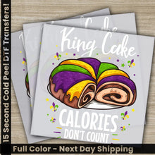 Load image into Gallery viewer, King Cake Mardi Gras Transfers Ready to Press Personalized DTF Transfers Mardi Gras Gifts High Quality Heat Press DTF
