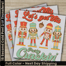 Load image into Gallery viewer, Lets Get This Party Crackin Christmas DTF Transfers Personalized Gifts High Quality Ready to Press Fast Shipping
