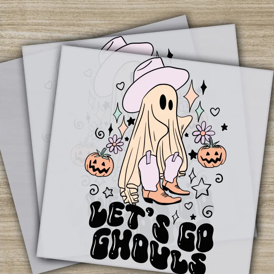 Let’s Go Ghovls Halloween Transfers Ready to Press Personalized DTF Transfers For Family Gifts Heat Press DTF Transfers